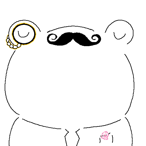 a crudely-drawn doodle of a frog with a top hat, well-maintained mustache, and monocle